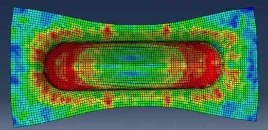 Abaqus板件成型應力分布云圖
